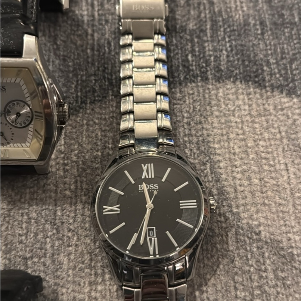 Hugo Boss Black Dial Silver Bracelet Watch